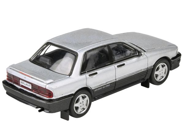 1988 Mitsubishi Galant VR-4 Grace Silver Metallic and Chateau Silver 1/64 Diecast Model Car by Paragon Models - Image 2
