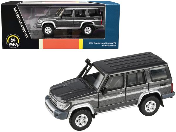 2014 Toyota Land Cruiser 76 Graphite Gray Metallic 1/64 Diecast Model Car by Paragon Models - Image 4
