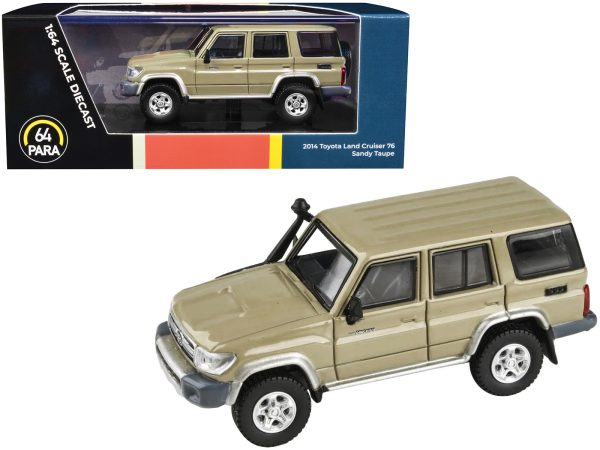 2014 Toyota Land Cruiser 76 Sandy Taupe Tan 1/64 Diecast Model Car by Paragon Models - Image 4