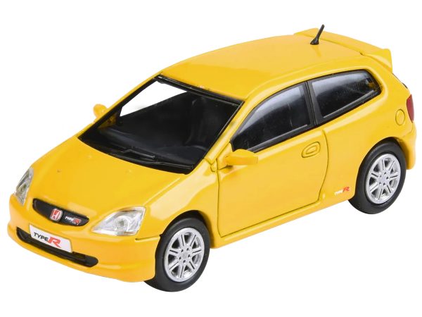 2001 Honda Civic Type R EP3 Sunlight Yellow 1/64 Diecast Model Car by Paragon Models - Image 2