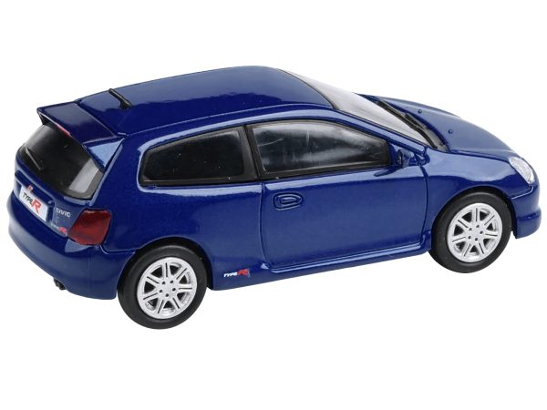 2001 Honda Civic Type R EP3 Vivid Blue Pearl Metallic 1/64 Diecast Model Car by Paragon Models - Image 2