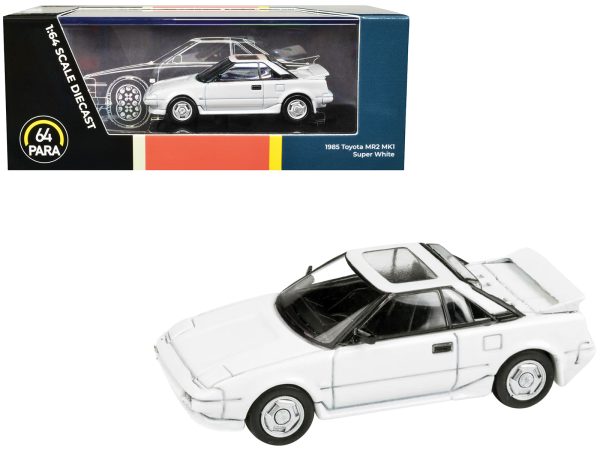 1985 Toyota MR2 MK1 Super White with Sunroof 1/64 Diecast Model Car by Paragon Models - Image 4