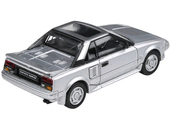 1985 Toyota MR2 MK1 Super Silver Metallic with Sunroof 1/64 Diecast Model Car by Paragon Models - Image 2