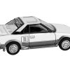 1985 Toyota MR2 MK1 White and Silver Metallic with Sun Roof 1/64 Diecast Model Car by Paragon Models - Image 3