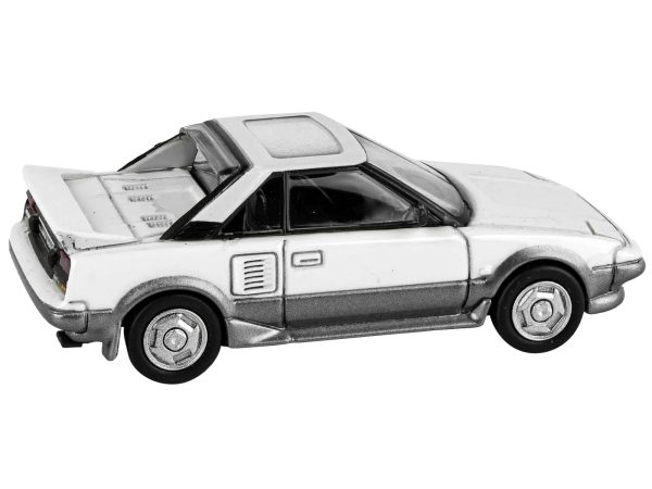 1985 Toyota MR2 MK1 White and Silver Metallic with Sun Roof 1/64 Diecast Model Car by Paragon Models - Image 3