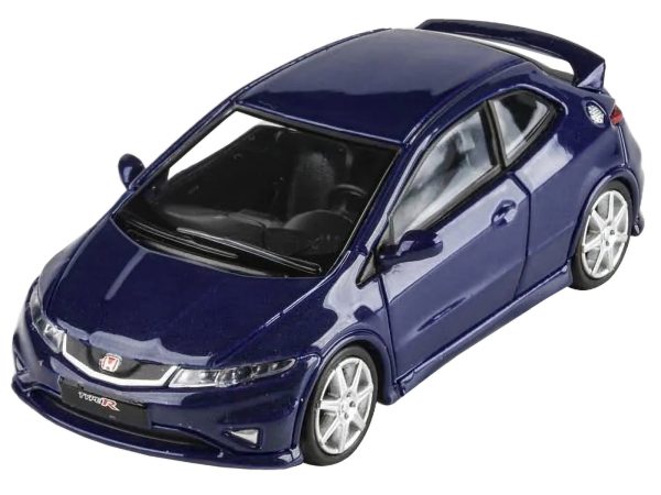 2007 Honda Civic Type R FN2 Sapphire Blue Metallic 1/64 Diecast Model Car by Paragon Models - Image 3