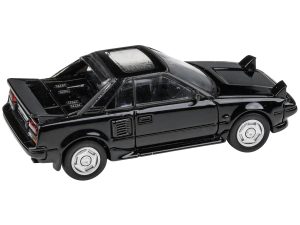 1985 Toyota MR2 MK1 Black Metallic with Sunroof 1/64 Diecast Model Car by Paragon Models