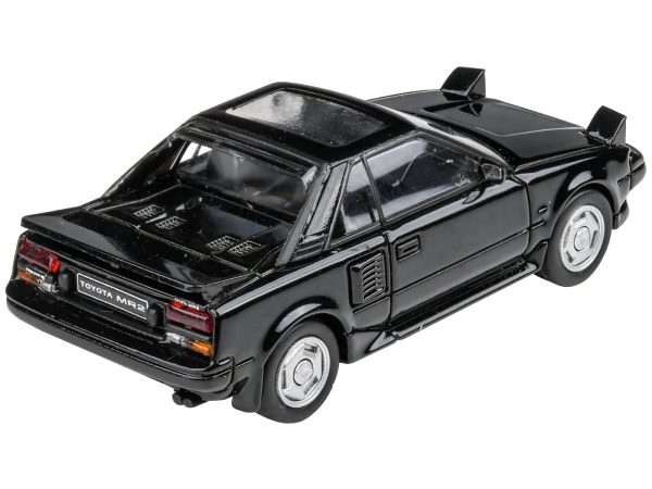 1985 Toyota MR2 MK1 Black Metallic with Sunroof 1/64 Diecast Model Car by Paragon Models - Image 4