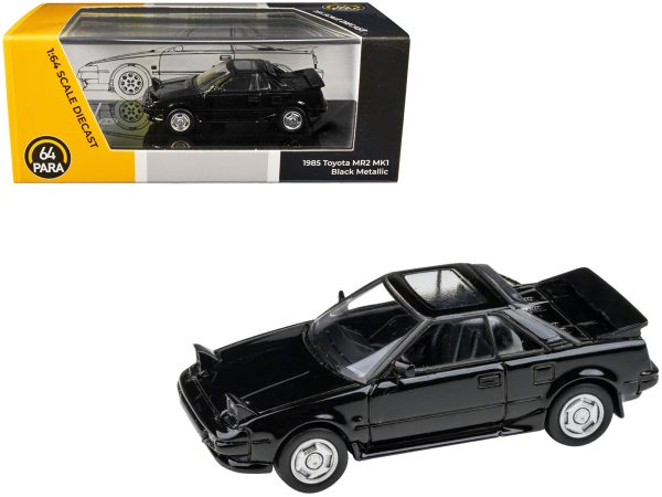 1985 Toyota MR2 MK1 Black Metallic with Sunroof 1/64 Diecast Model Car by Paragon Models - Image 2