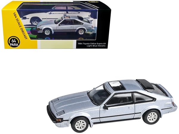 1984 Toyota Celica Supra XX Light Blue Metallic with Sunroof 1/64 Diecast Model Car by Paragon Models - Image 2