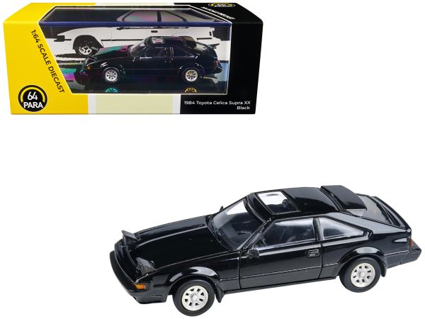 1984 Toyota Celica Supra XX Black with Sunroof 1/64 Diecast Model Car by Paragon Models - Image 2