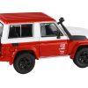 2014 Toyota Land Cruiser 71 SWB (Short Wheel Base) Red and White "2023 Auto Salon" 1/64 Diecast Model Car by Paragon Models - Image 3