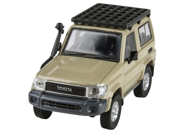 2014 Toyota Land Cruiser 71 SWB (Short Wheel Base) Sandy Taupe Brown 1/64 Diecast Model Car by Paragon Models - Image 2