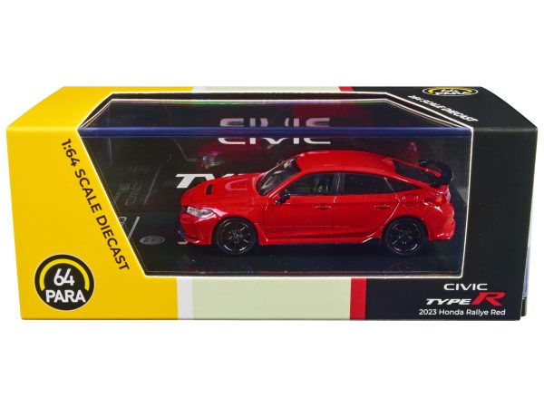 2023 Honda Civic Type R FL5 Rallye Red 1/64 Diecast Model Car by Paragon Models