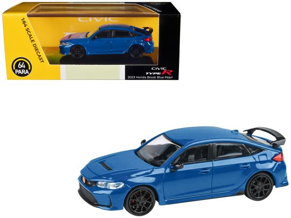 2023 Honda Civic Type R FL5 Boost Blue Pearl 1/64 Diecast Model Car by Paragon Models - Image 4