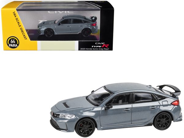2023 Honda Civic Type R FL5 Sonic Gray Pearl 1/64 Diecast Model Car by Paragon Models - Image 2