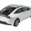 2023 Toyota Prius Cutting Edge Silver Metallic with Black Top and Sun Roof 1/64 Diecast Model Car by Paragon Models - Image 2