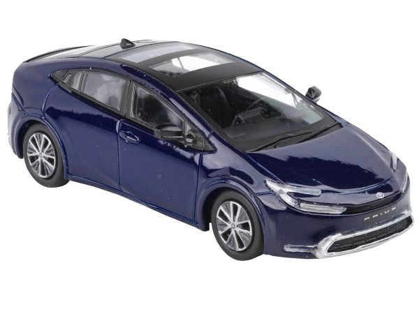 2023 Toyota Prius Reservoir Blue with Black Top and Sun Roof and Sun Roof 1/64 Diecast Model Car by Paragon Models - Image 2