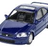 1999 Honda Civic Si Electron Blue Metallic with Sun Roof 1/64 Diecast Model Car by Paragon Models - Image 4