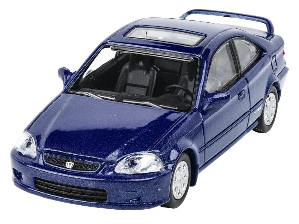 1999 Honda Civic Si Electron Blue Metallic with Sun Roof 1/64 Diecast Model Car by Paragon Models - Image 4