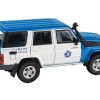 2014 Toyota Land Cruiser 76 RHD (Right Hand Drive) Blue and White "Japan Automobile Federation" 1/64 Diecast Model Car by Paragon Models