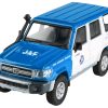 2014 Toyota Land Cruiser 76 RHD (Right Hand Drive) Blue and White "Japan Automobile Federation" 1/64 Diecast Model Car by Paragon Models - Image 2