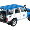 2014 Toyota Land Cruiser 76 RHD (Right Hand Drive) Blue and White "Japan Automobile Federation" 1/64 Diecast Model Car by Paragon Models - Image 3