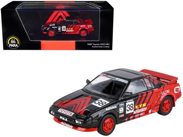 1985 Toyota MR2 MK1 RHD (Right Hand Drive) #38 Red and Black "Autocross Livery" 1/64 Diecast Model Car by Paragon Models - Image 2