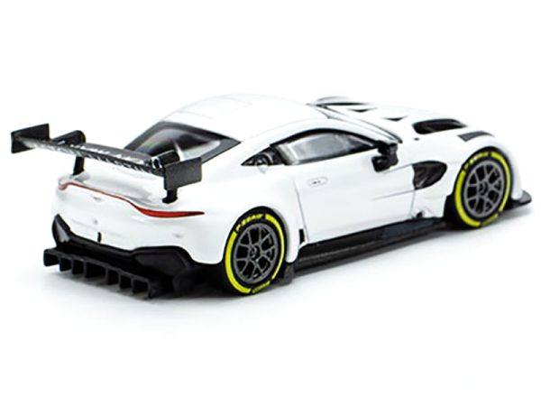 Aston Martin GT3 White 1/64 Diecast Model Car by Pop Race - Image 2