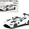 Aston Martin GT3 White 1/64 Diecast Model Car by Pop Race