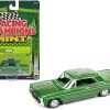 1964 Chevrolet Impala Lowrider Green Metallic with Graphics and Green Interior "Racing Champions Mint 2023" Release 1 Limited Edition to 3388 pieces Worldwide 1/64 Diecast Model Car by Racing Champions - Image 2