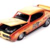 1969 Pontiac GTO Orange and Cream Fade with Graphics "Arnie 'The Farmer' Beswick" "Racing Champions Mint 2023" Release 1 Limited Edition to 2500 pieces Worldwide 1/64 Diecast Model Car by Racing Champions