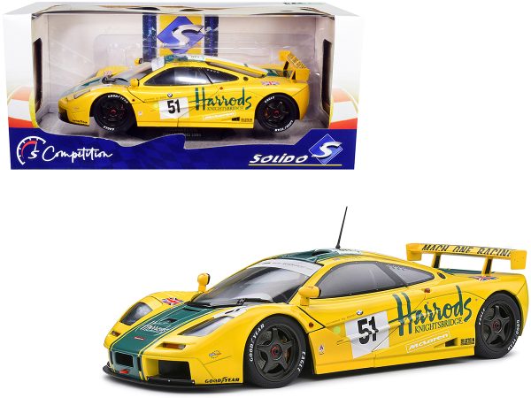 McLaren F1 GTR Short Tail #51 Andy Wallace - Derek Bell - Justin Bell "Harrod's" 24H of Le Mans (1995) "Competition" Series 1/18 Diecast Model Car by Solido - Image 2