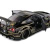 2022 Nissan GT-R (R35) RHD (Right Hand Drive) "Liberty Walk Type 2" Body Kit #12 Black "John Player Special" "Competition" Series 1/18 Diecast Model Car by Solido - Image 4