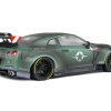 2022 Nissan GT-R (R35) RHD (Right Hand Drive) Liberty Walk 2.0 Body Kit "Army Fighter" "Competition" Series 1/18 Diecast Model Car by Solido