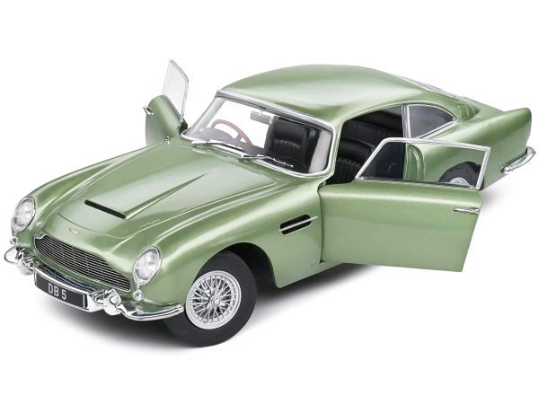 1964 Aston Martin DB5 RHD (Right Hand Drive) Porcelain Green Metallic 1/18 Diecast Model Car by Solido - Image 2