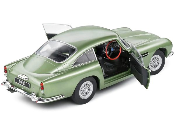 1964 Aston Martin DB5 RHD (Right Hand Drive) Porcelain Green Metallic 1/18 Diecast Model Car by Solido - Image 5