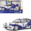 Subaru Impreza S5 WRC99 #8 Valentino Rossi - Carlo Cassina "Rally Azimut Di Monza" (2000) "Competition" Series 1/18 Diecast Model Car by Solido - Image 3