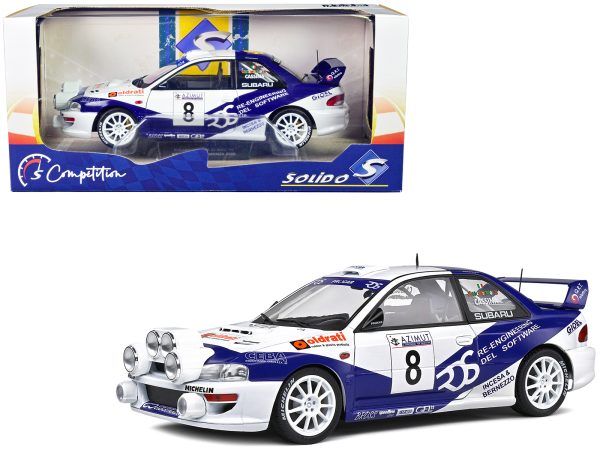 Subaru Impreza S5 WRC99 #8 Valentino Rossi - Carlo Cassina "Rally Azimut Di Monza" (2000) "Competition" Series 1/18 Diecast Model Car by Solido - Image 3