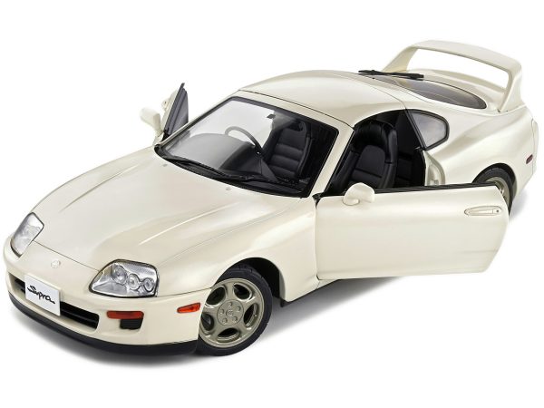 1993 Toyota Supra MK4 Convertible RHD (Right Hand Drive) White 1/18 Diecast Model Car by Solido - Image 3
