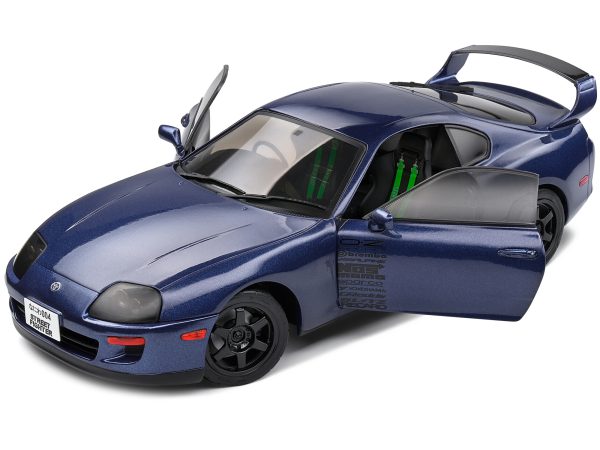 1993 Toyota Supra Mk4 (A80) Streetfighter RHD (Right Hand Drive) Dark Blue Metallic 1/18 Diecast Model Car by Solido - Image 5