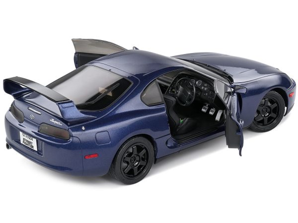 1993 Toyota Supra Mk4 (A80) Streetfighter RHD (Right Hand Drive) Dark Blue Metallic 1/18 Diecast Model Car by Solido - Image 4