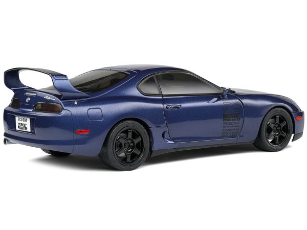 1993 Toyota Supra Mk4 (A80) Streetfighter RHD (Right Hand Drive) Dark Blue Metallic 1/18 Diecast Model Car by Solido - Image 2