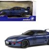 1993 Toyota Supra Mk4 (A80) Streetfighter RHD (Right Hand Drive) Dark Blue Metallic 1/18 Diecast Model Car by Solido - Image 3