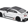 2020 Nissan GTR (R35) "LBWK (LibertyWalk Body Kit)" RHD (Right Hand Drive) White with Black Hood and Top 1/43 Diecast Model Car by Solido - Image 3