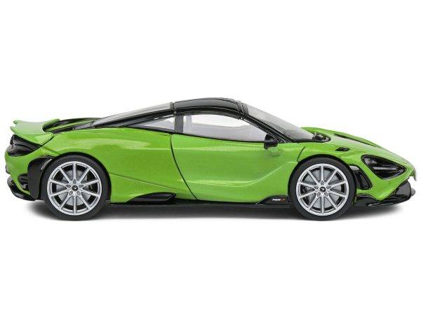 2020 McLaren 765 LT Lime Green Metallic and Black 1/43 Diecast Model Car by Solido - Image 5