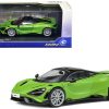 2020 McLaren 765 LT Lime Green Metallic and Black 1/43 Diecast Model Car by Solido - Image 3