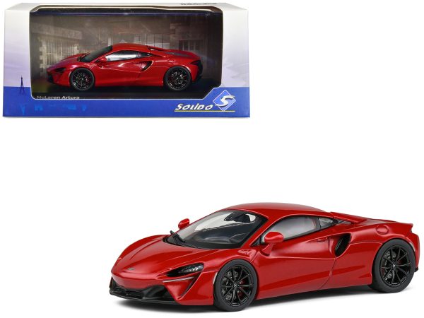 McLaren Artura Hybrid Supercar Amaranth Red Metallic 1/43 Diecast Model Car by Solido - Image 4