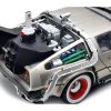 DMC DeLorean Time Machine Stainless Steel "Back to the Future: Part III" (1990) Movie 1/18 Diecast Model Car by Sun Star - Image 3