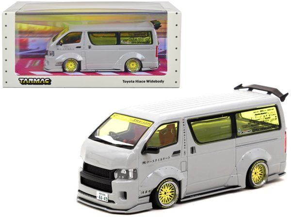 Toyota Hiace Widebody Van RHD (Right Hand Drive) Gray "Hobby43" 1/43 Diecast Model Car by Tarmac Works - Image 2